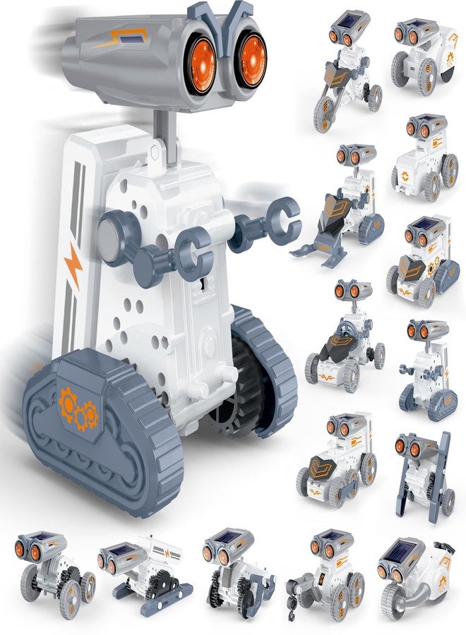 Lovinkiki STEM Solar Robot Building Kit, 14-in-1 Education Building Toys for Kids 8-12, DIY Two Acitvited Mode Educational Science Kits Birthday Gifts for 8 9 10 11 12 13 Years Old Boys Girls Teens - Image 1
